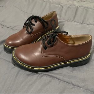 Brown Flat Stitched shoes (LIGHTLY WORN)